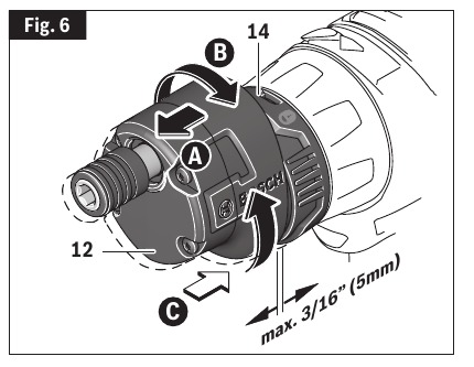 Bosch - GSR12V-300FC - Offsetadapter gebruiken Offsetadapter gebruiken