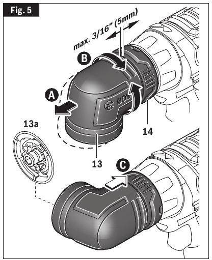 Bosch - GSR12V-300FC - Rechte hoek adapter gebruiken Rechte hoek adapter gebruiken