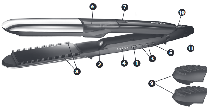 BaByliss - STEAM PURE - PRODUCTFUNCTIES PRODUCTFUNCTIES