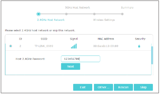 TP-Link - RE650 - Verbinding maken met het hostnetwerk via een webbrowser - Stap 2 Verbinding maken met het hostnetwerk via een webbrowser - Stap 2