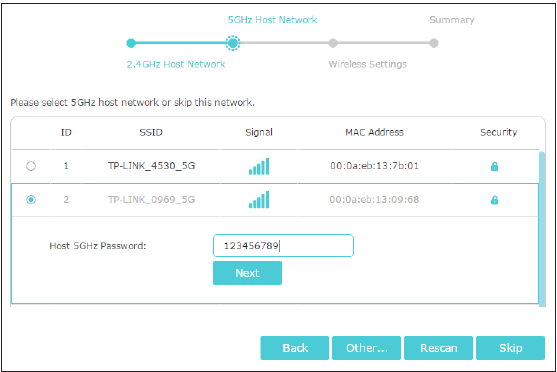 TP-Link - RE650 - Verbinding maken met het hostnetwerk via een webbrowser - Stap 3 Verbinding maken met het hostnetwerk via een webbrowser - Stap 3