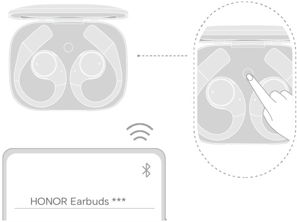 honor - Earbuds Open - Aan de slag - Koppelen via Bluetooth Aan de slag - Koppelen via Bluetooth