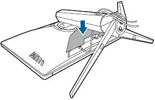 Asus - ROG SWIFT 360HZ PG279AQN - Kabelbeheer - De afdekking van de input-/outputpoort gebruiken Kabelbeheer - De afdekking van de input-/outputpoort gebruiken