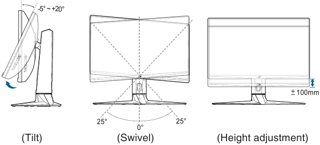 Asus - ROG SWIFT 360HZ PG279AQN - Installatie - De unit aanpassen Installatie - De unit aanpassen