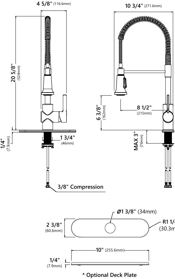 Kraus - Britt KPF-1690 - Kraanafmetingen Kraanafmetingen