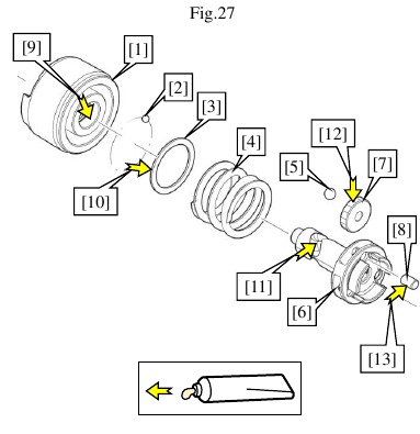 Makita - DTW300 - Hamergedeelte - Monteren Hamergedeelte - Monteren