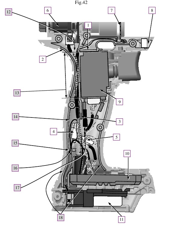 Makita - DTW300 - Behuizingssectie Behuizingssectie