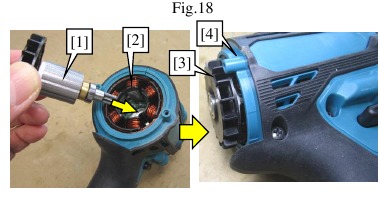 Makita - DTW300 - Rotor, hamerkastgedeelte - Monteren - Stap 7 Rotor, hamerkastgedeelte - Monteren - Stap 7