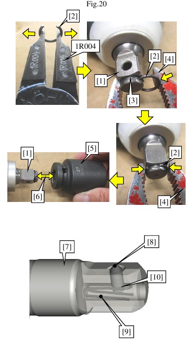 Makita - DTW300 - Rotor, hamerkastgedeelte - Monteren - Stap 9 Rotor, hamerkastgedeelte - Monteren - Stap 9