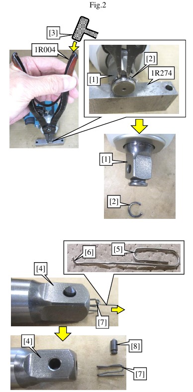 Makita - DTW300 - Rotor, hamerkastgedeelte - Demonteren - Stap 1 Rotor, hamerkastgedeelte - Demonteren - Stap 1