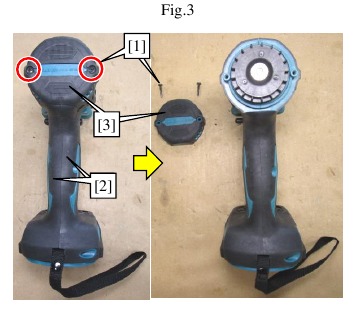 Makita - DTW300 - Rotor, hamerkastgedeelte - Demonteren - Stap 2 Rotor, hamerkastgedeelte - Demonteren - Stap 2