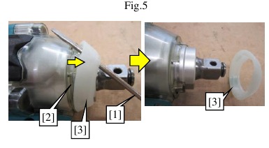 Makita - DTW300 - Rotor, hamerkastgedeelte - Demonteren - Stap 4 Rotor, hamerkastgedeelte - Demonteren - Stap 4