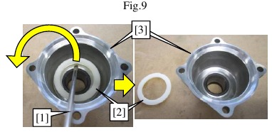 Makita - DTW300 - Rotor, hamerkastgedeelte - Demonteren - Stap 8 Rotor, hamerkastgedeelte - Demonteren - Stap 8