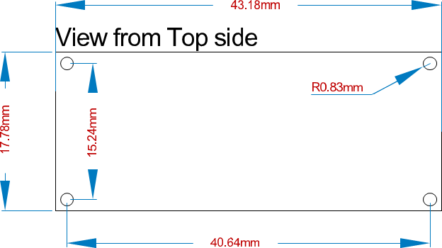 Mechanisch aanzicht van Nano ESP32
