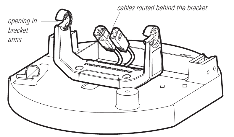 Humminbird - HELIX - De cardanische beugel uitlijnen met de gaten op de voet De cardanische beugel uitlijnen met de gaten op de voet