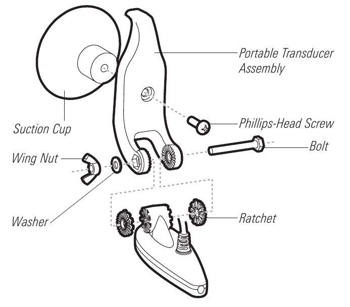 Humminbird - HELIX - De plastic beugel monteren De plastic beugel monteren