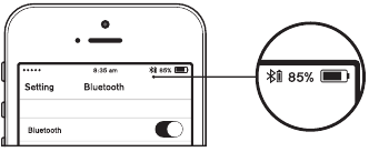 Philips - Fidelio T1 - Gebruik - Led-indicator van de batterij op het Bluetooth-apparaat Gebruik - Led-indicator van de batterij op het Bluetooth-apparaat