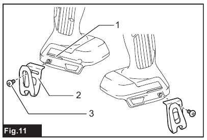 Makita - DHP484 - Haak monteren Haak monteren