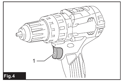 Makita - DHP484 - Schakelaarbediening Schakelaarbediening