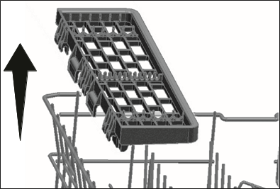 Beko - DFS Series - Multifunctioneel rek voor de bovenste korf - Stap 2 Multifunctioneel rek voor de bovenste korf - Stap 2