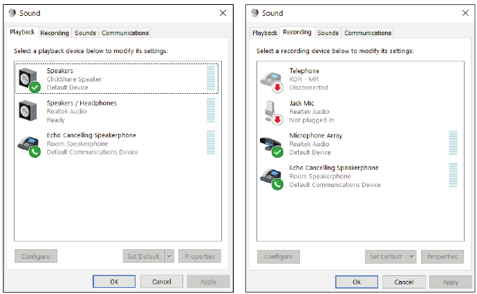 Barco - CX-50 - Audio configuratie Audio configuratie