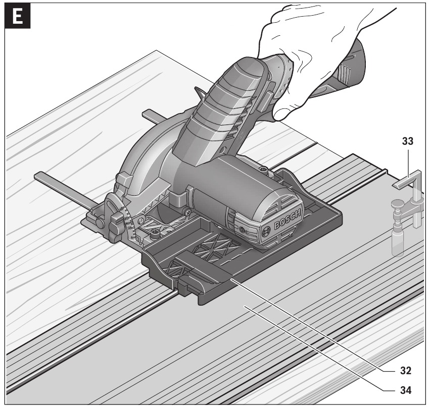 Bosch - GKS 12V-26 Professional - Zagen met geleiderail Zagen met geleiderail