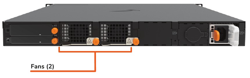 SonicWALL - NSa-serie - Achteraanzicht met twee ventilatoren Achteraanzicht met twee ventilatoren