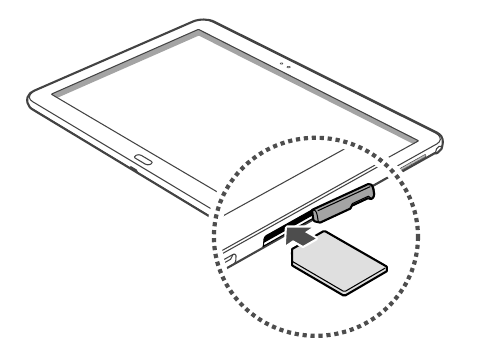 Samsung - SM-P601 - De simkaart of USIM-kaart plaatsen De simkaart of USIM-kaart plaatsen