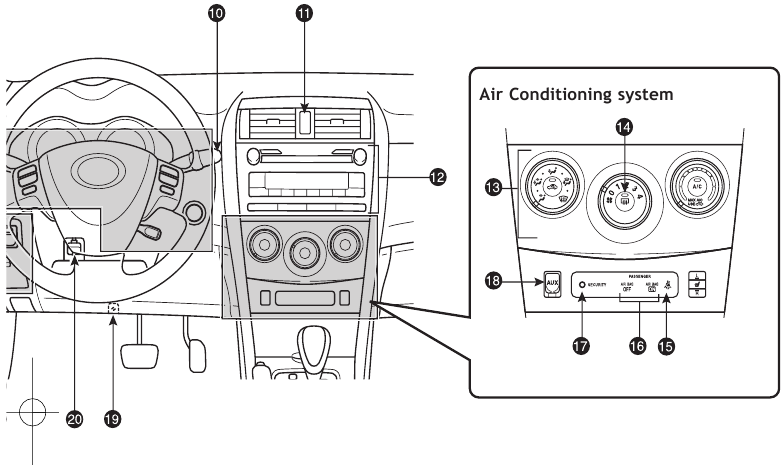 Toyota - COROLLA 2010 - OVERZICHT - Instrumentenpaneel - Deel 2 OVERZICHT - Instrumentenpaneel - Deel 2