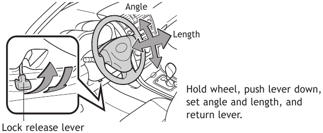 Toyota - COROLLA 2010 - Tilt and telescopic steering wheel Kantel- en telescopisch stuurwiel