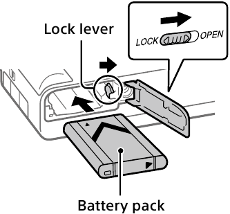 Sony - ZV-1 - De batterij plaatsen De batterij plaatsen