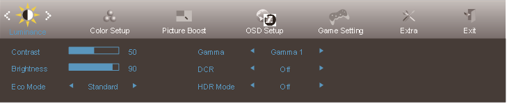 AOC - Q32P2CA - Aanpassen - OSD-instelling Aanpassen - OSD-instelling