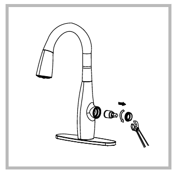 Kraus - Esina KPF-1670 - Onderhoud - Cartridge vervangen - Stap 2 Onderhoud - Cartridge vervangen - Stap 2