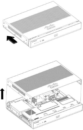 Cisco - 1000 Series - C111X en C1111x - De deksel verwijderen - Stap 2 C111X en C1111x - De deksel verwijderen - Stap 2