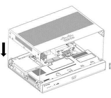 Cisco - 1000 Series - C111X en C1111x - De deksel vervangen - Stap 2 C111X en C1111x - De deksel vervangen - Stap 2
