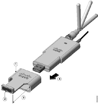 Cisco - 1000-serie - Een Micro-SIM-kaart installeren in een USB LTE-dongle - Stap 2 Een Micro-SIM-kaart installeren in een USB LTE-dongle - Stap 2