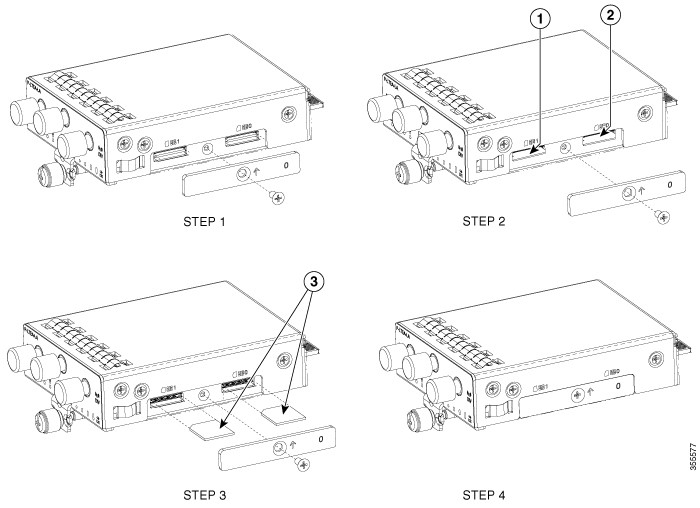 Cisco - 1000-serie - Een LTE-insteekmodule/C1101-4P installeren - Stap 6 Een LTE-insteekmodule/C1101-4P installeren - Stap 6