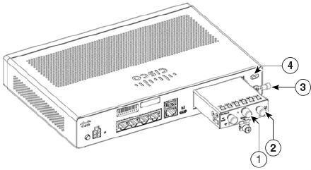Cisco - 1000-serie - Een LTE-insteekmodule/C1101-4P installeren - Stap 1 Een LTE-insteekmodule/C1101-4P installeren - Stap 1