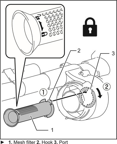 Makita - DCL182 - Cycloonopzetstuk - Reinigen - Stap 3 Cycloonopzetstuk - Reinigen - Stap 3