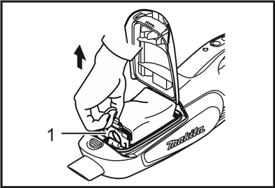 Makita - DCL182 - Stof afvoeren - Stap 3 Stof afvoeren - Stap 3