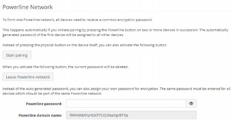 Powerline-opties in de gebruikersinterface