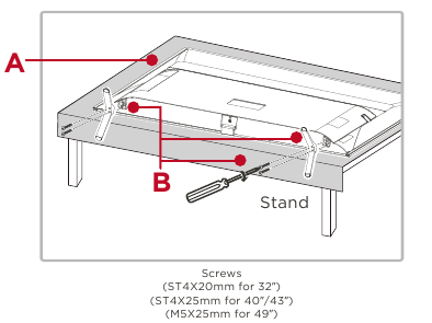 TCL - 3 Series - Om de standaard te gebruiken Om de standaard te gebruiken