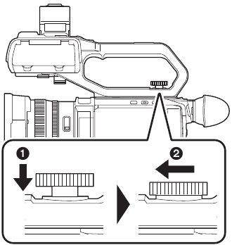 Panasonic - HC-X1500 - De handgreep bevestigen - Stap 2 De handgreep bevestigen - Stap 2