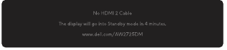 Waarschuwingsbericht voor geen HDMI 2-kabel