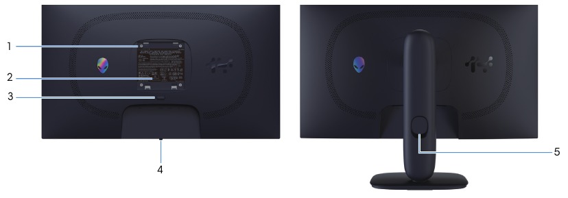 Dell - Alienware 27 - Achteraanzicht Achteraanzicht