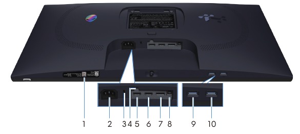 Dell - Alienware 27 - Onderaanzicht Onderaanzicht