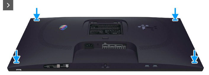 Dell - Alienware 27 - De achterklep installeren - Stap 2 De achterklep installeren - Stap 2