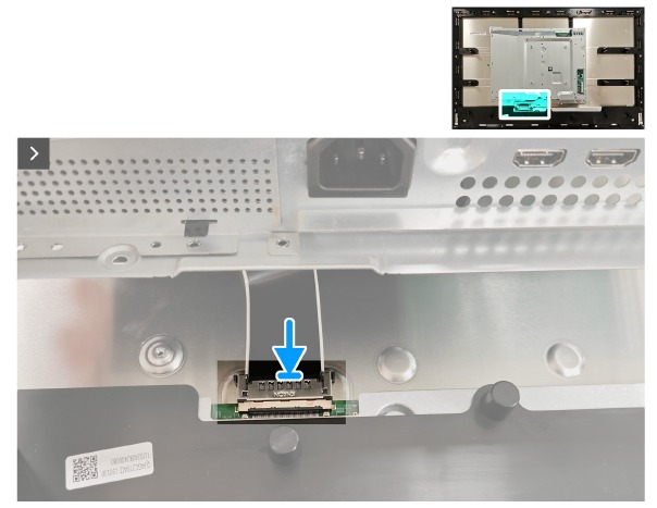 Dell - Alienware 27 - De metalen afscherming installeren - Stap 1 De metalen afscherming installeren - Stap 1