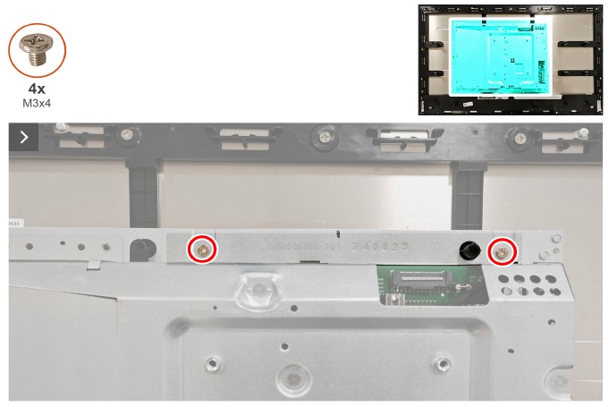 Dell - Alienware 27 - De metalen afscherming installeren - Stap 2 De metalen afscherming installeren - Stap 2