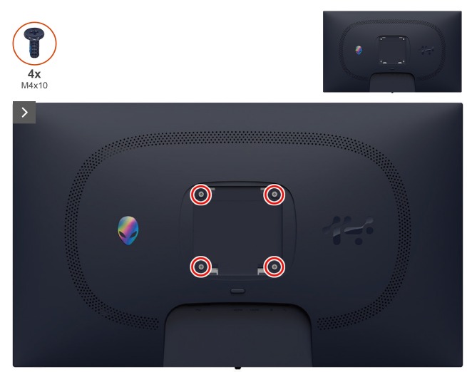Dell - Alienware 27 - De achterklep verwijderen - Stap 1 De achterklep verwijderen - Stap 1